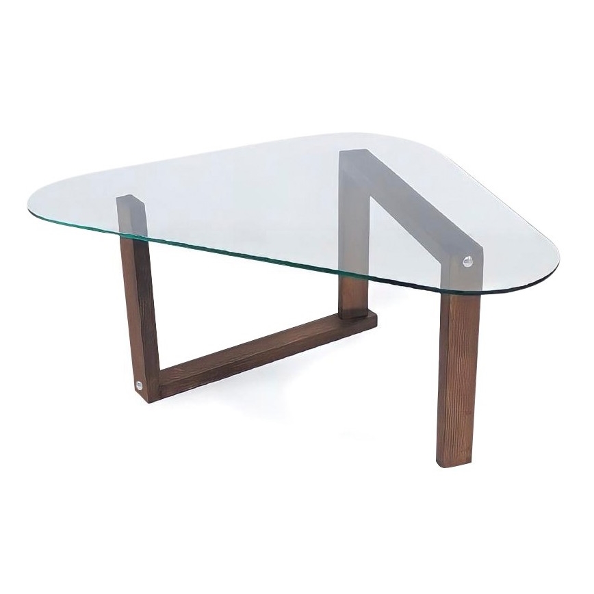 Stolić za odlaganje CAM 41x96 cm smeđa/prozirna
