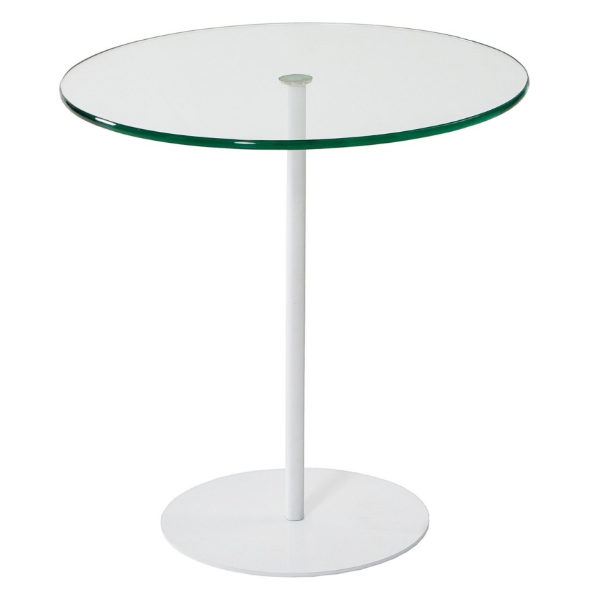 Stolić za odlaganje CHILL 50x50 cm bijela/prozirna