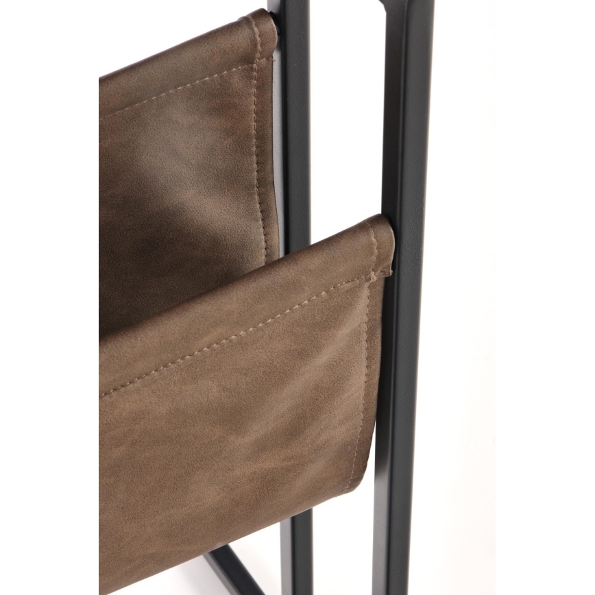 Stolić za odlaganje COMPACT 65x47 cm crna/smeđa