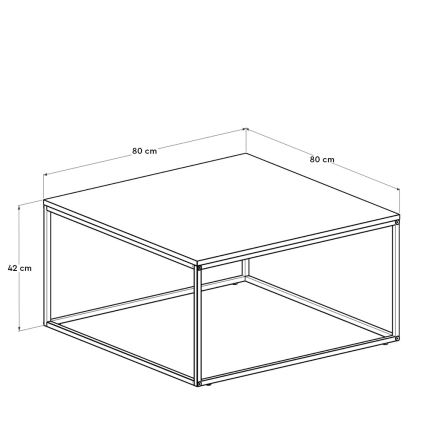 Stolić za kavu 42x80 cm crna