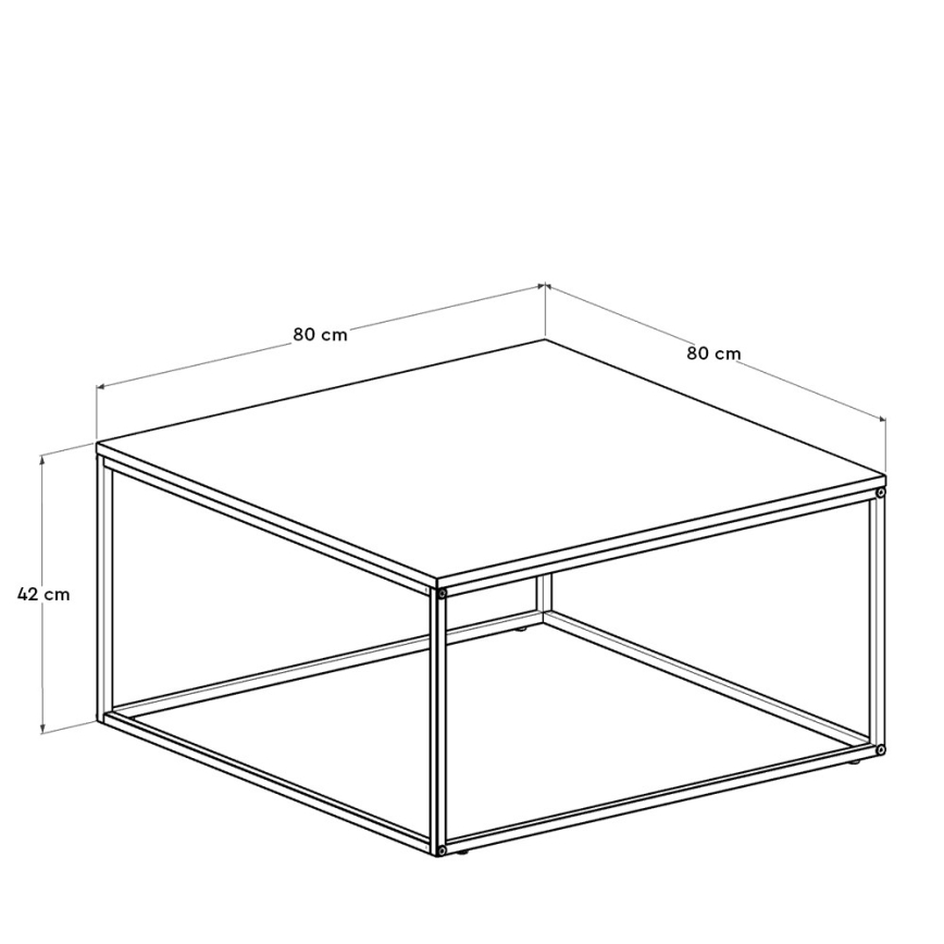 Stolić za kavu 42x80 cm crna