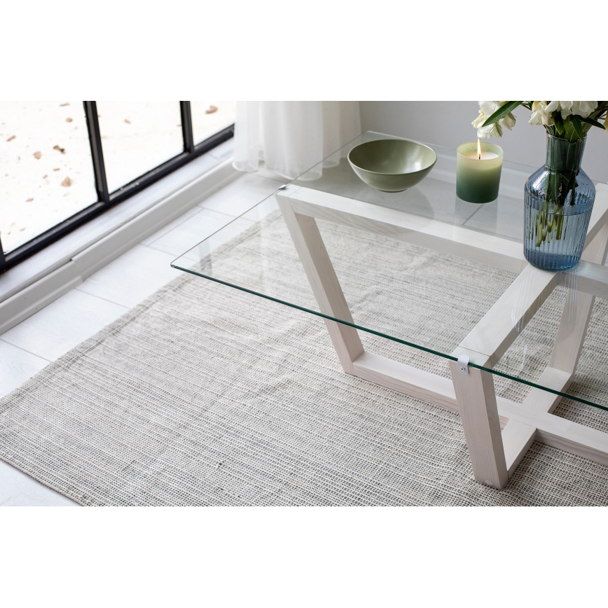 Stolić za kavu AMALFI 35x105 cm bor/prozirna