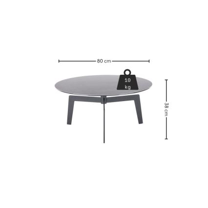 Stolić za kavu BALANCE, promjer 80 cm, siva/antracit