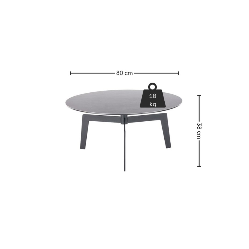 Stolić za kavu BALANCE, promjer 80 cm, siva/antracit