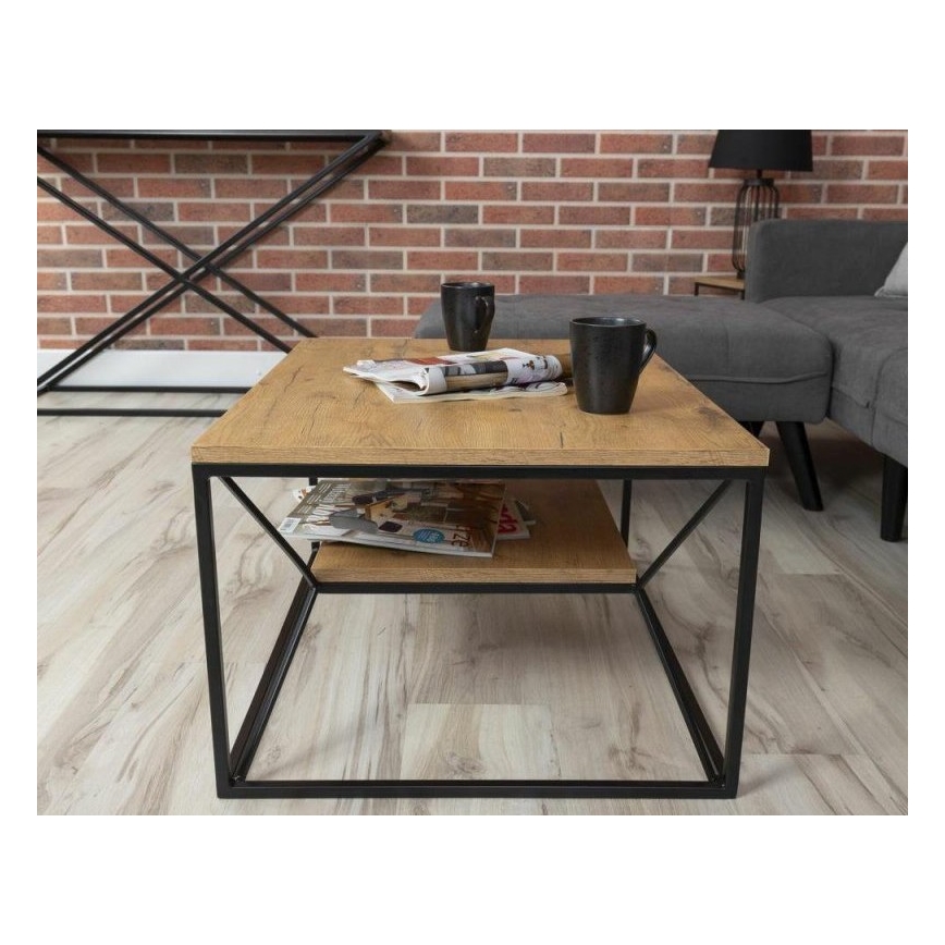 Stolić za kavu BASICLOFT 40x80 cm crna/smeđa