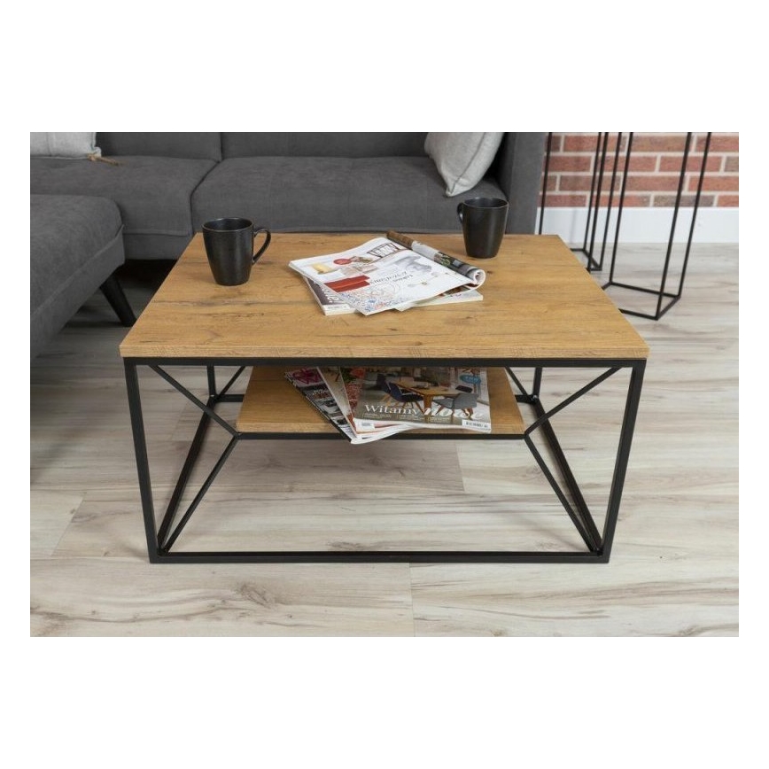Stolić za kavu BASICLOFT 40x80 cm crna/smeđa