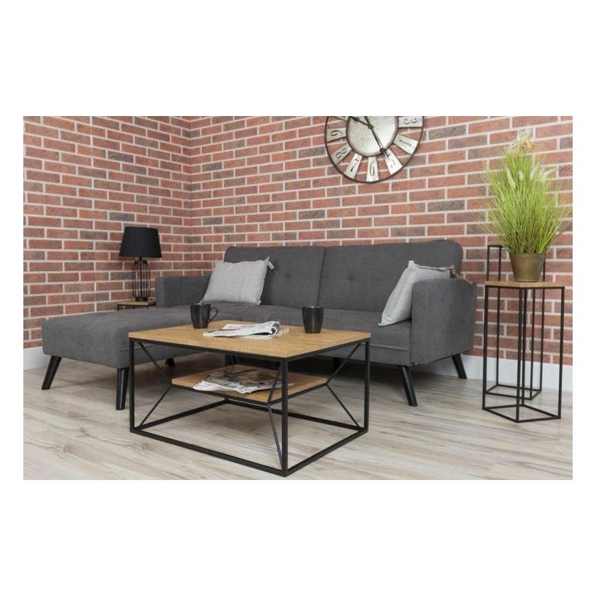 Stolić za kavu BASICLOFT 40x80 cm crna/smeđa