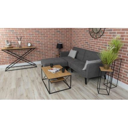 Stolić za kavu BASICLOFT 40x80 cm crna/smeđa