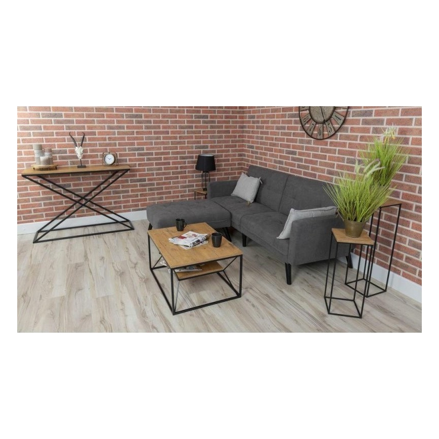 Stolić za kavu BASICLOFT 40x80 cm crna/smeđa