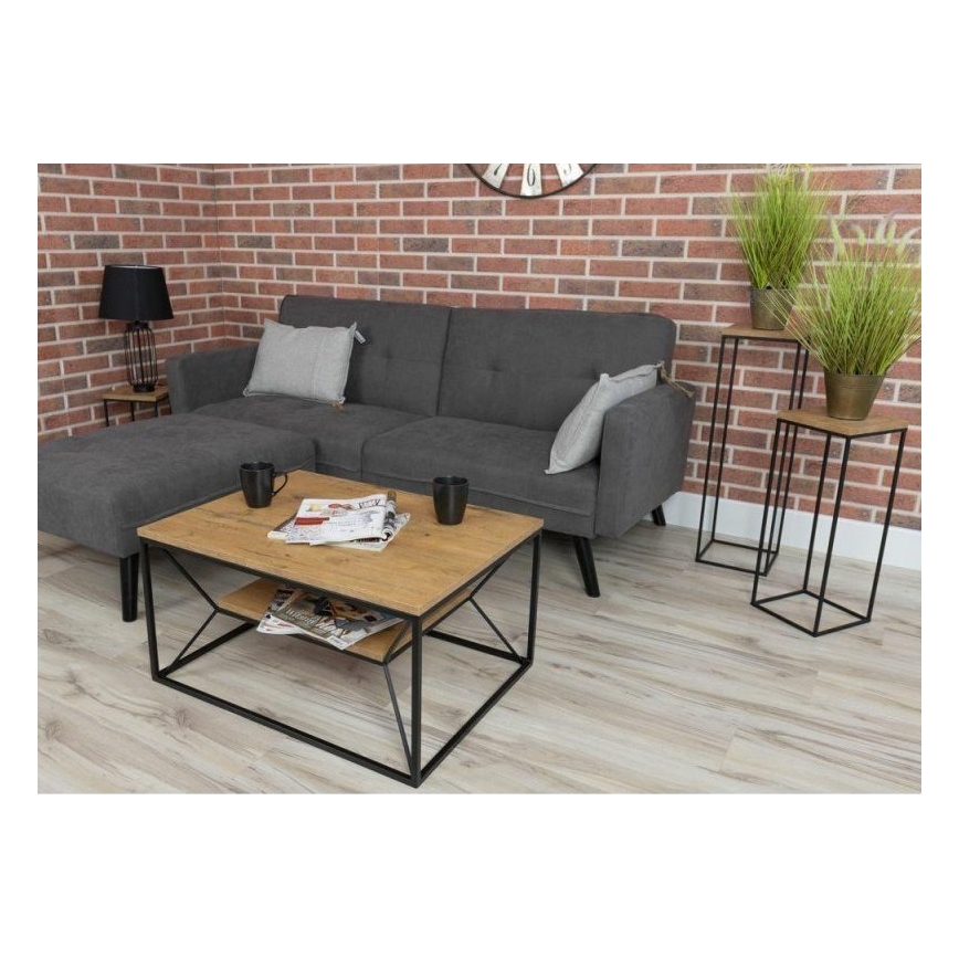 Stolić za kavu BASICLOFT 40x80 cm crna/smeđa