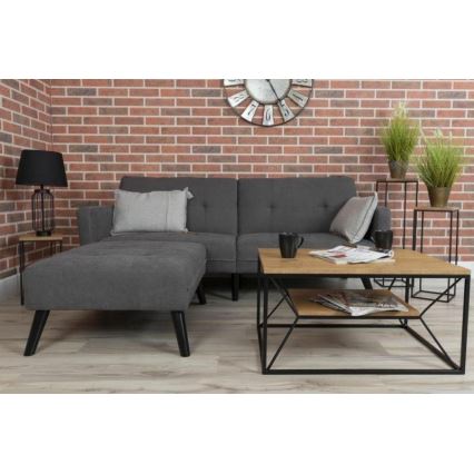 Stolić za kavu BASICLOFT 40x80 cm crna/smeđa