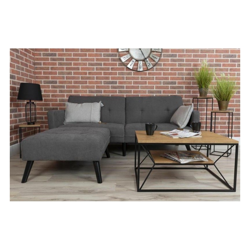 Stolić za kavu BASICLOFT 40x80 cm crna/smeđa