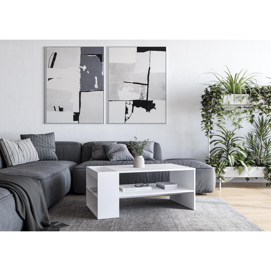 Stolić za kavu BELA 100 x 42 cm, bijela
