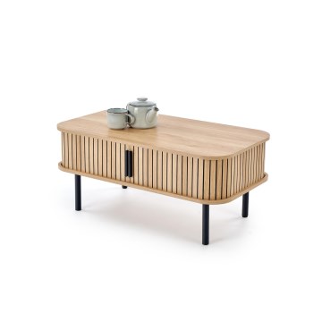 Stolić za kavu CASA 90x50 cm smeđa/crna