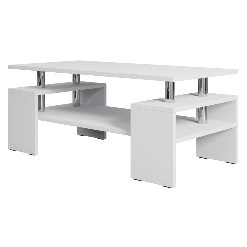 Stolić za kavu CUBE 50x110 cm bijela