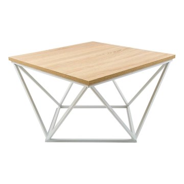 Stolić za kavu CURVED 60x60 cm bijela/bež