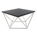 Stolić za kavu CURVED 60x60 cm bijela/crna