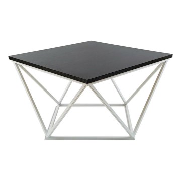 Stolić za kavu CURVED 60x60 cm bijela/crna