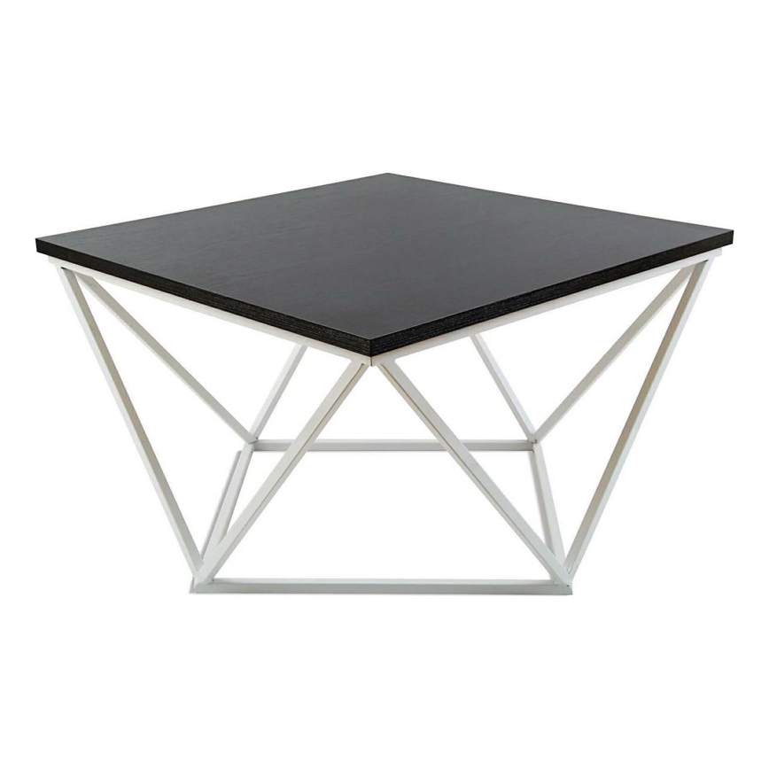 Stolić za kavu CURVED 60x60 cm bijela/crna