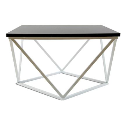 Stolić za kavu CURVED 60x60 cm bijela/crna
