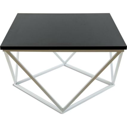 Stolić za kavu CURVED 60x60 cm bijela/crna