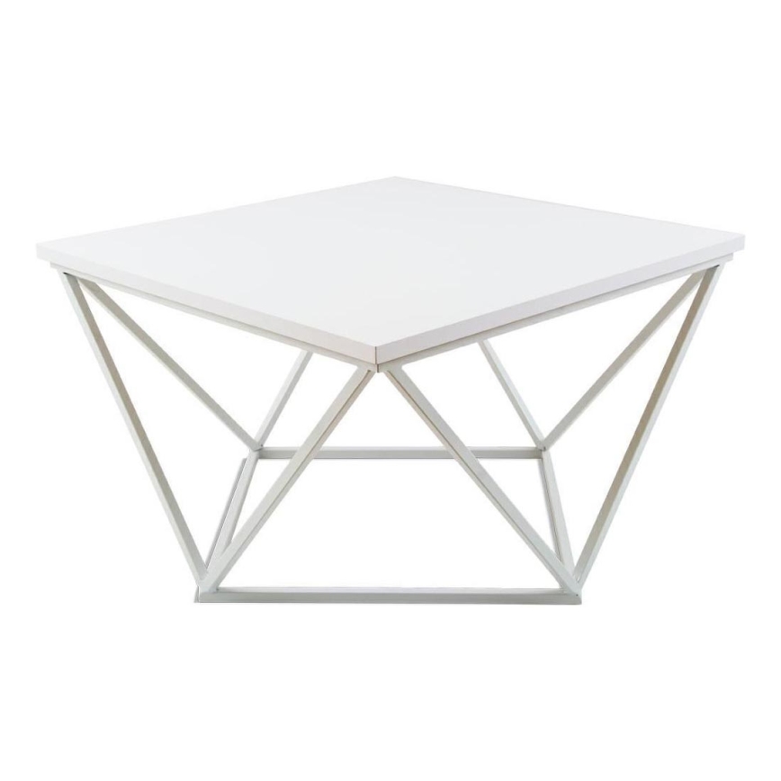 Stolić za kavu CURVED 60x60 cm bijela
