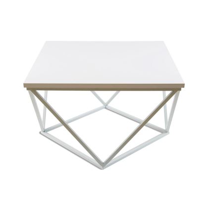 Stolić za kavu CURVED 60x60 cm bijela