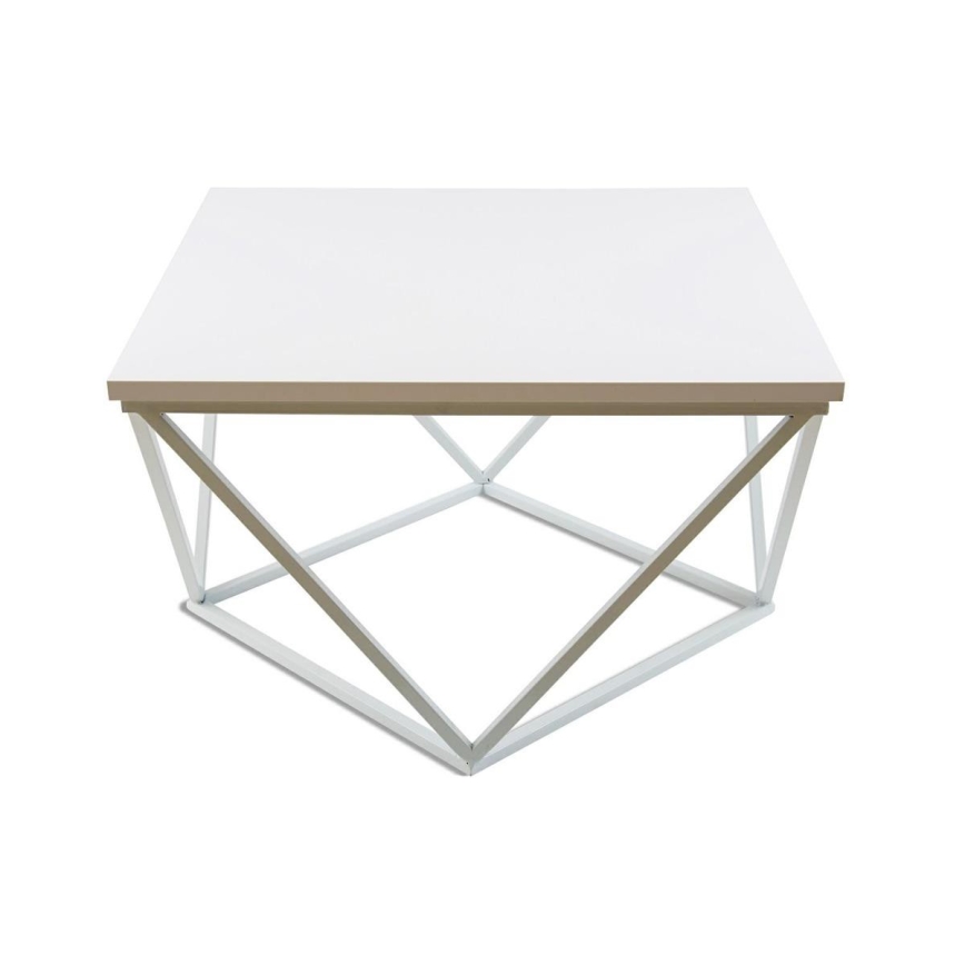 Stolić za kavu CURVED 60x60 cm bijela