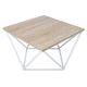Stolić za kavu CURVED 62x62 cm bijela/smeđa