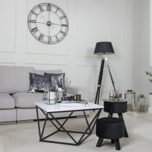 Stolić za kavu CURVED 62x62 cm crna/bijela
