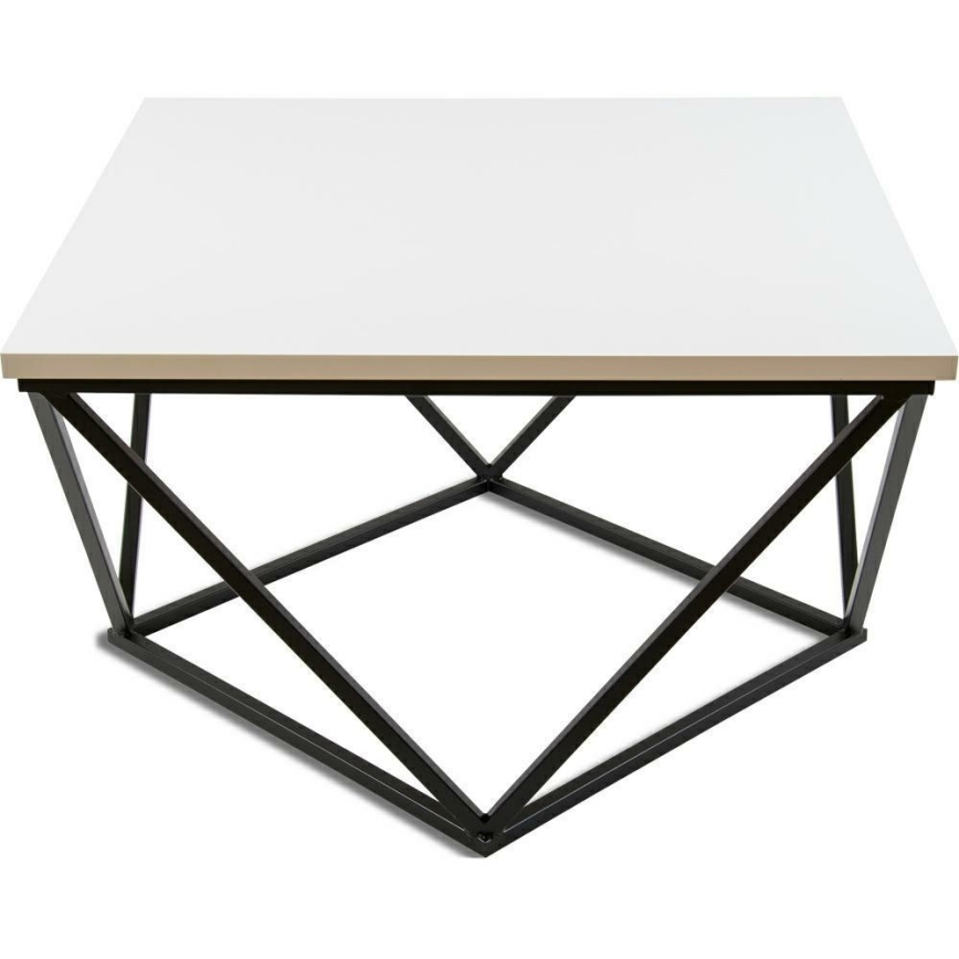 Stolić za kavu CURVED 62x62 cm crna/bijela