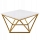 Stolić za kavu CURVED 62x62 cm zlatna/bijela
