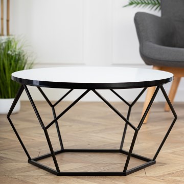 Stolić za kavu DIAMOND 40x70 cm bijela/crna