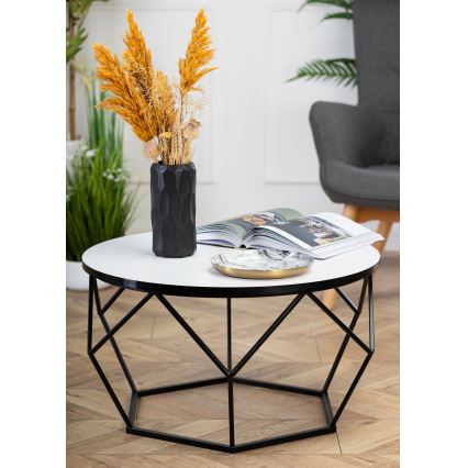 Stolić za kavu DIAMOND 40x70 cm bijela/crna