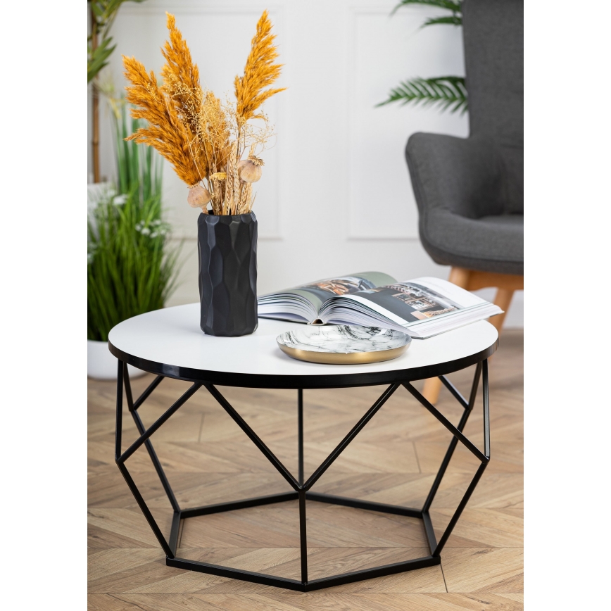 Stolić za kavu DIAMOND 40x70 cm bijela/crna