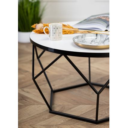 Stolić za kavu DIAMOND 40x70 cm bijela/crna