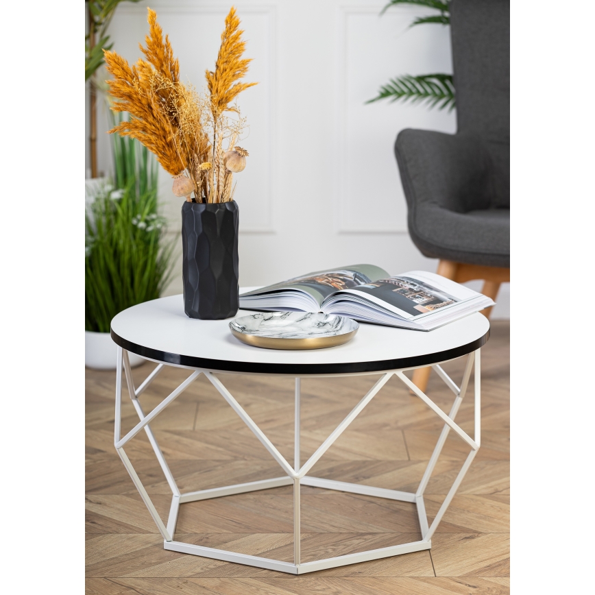 Stolić za kavu DIAMOND 40x70 cm crna/bijela
