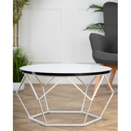 Stolić za kavu DIAMOND 40x70 cm crna/bijela
