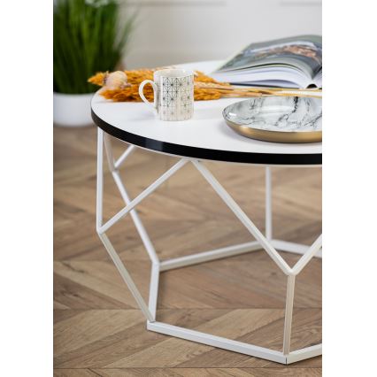 Stolić za kavu DIAMOND 40x70 cm crna/bijela