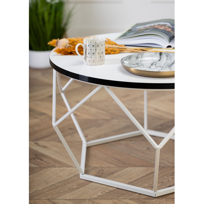 Stolić za kavu DIAMOND 40x70 cm crna/bijela