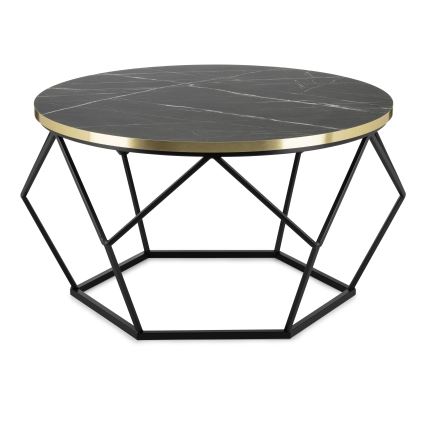 Stolić za kavu DIAMOND 40x70 cm crna/zlatna