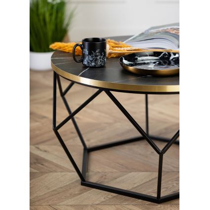 Stolić za kavu DIAMOND 40x70 cm crna/zlatna