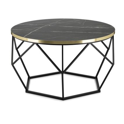 Stolić za kavu DIAMOND 40x70 cm crna/zlatna