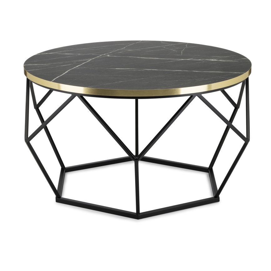 Stolić za kavu DIAMOND 40x70 cm crna/zlatna