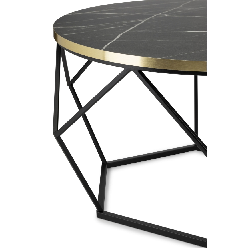 Stolić za kavu DIAMOND 40x70 cm crna/zlatna
