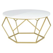 Stolić za kavu DIAMOND 40x70 cm zlatna/bijela