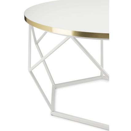 Stolić za kavu DIAMOND 40x70 cm zlatna/bijela
