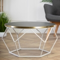 Stolić za kavu DIAMOND 40x70 cm zlatna/crna/bijela