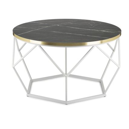 Stolić za kavu DIAMOND 40x70 cm zlatna/crna/bijela