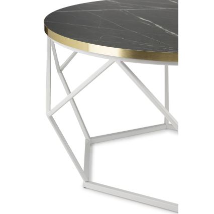 Stolić za kavu DIAMOND 40x70 cm zlatna/crna/bijela